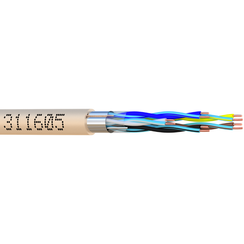 Datacom / Fibre optique SYT+/LY6ST 05P AWG24 IVOIRE Boite 100 M - 311605B1 - ELBAC