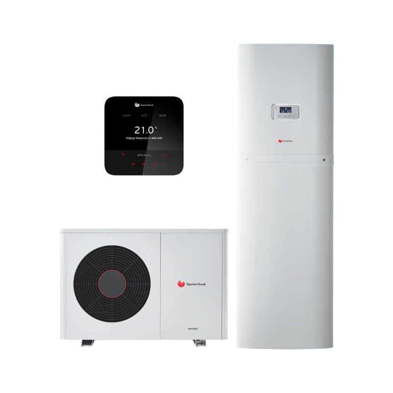 PAC A/E - Ensemble UI/UE GENIA AIR MAX 5 Ensemble PAC A/E Monobloc et GeniaSet Max + MiPro Sense radio - SAUNIER DUVAL