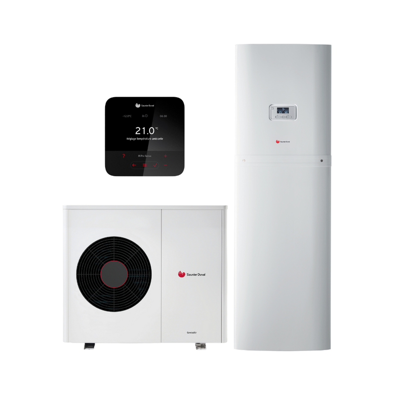 PAC A/E - Ensemble UI/UE GENIA AIR MAX 8 Ensemble PAC A/E Monobloc et GeniaSet Max + MiPro Sense radio - SAUNIER DUVAL
