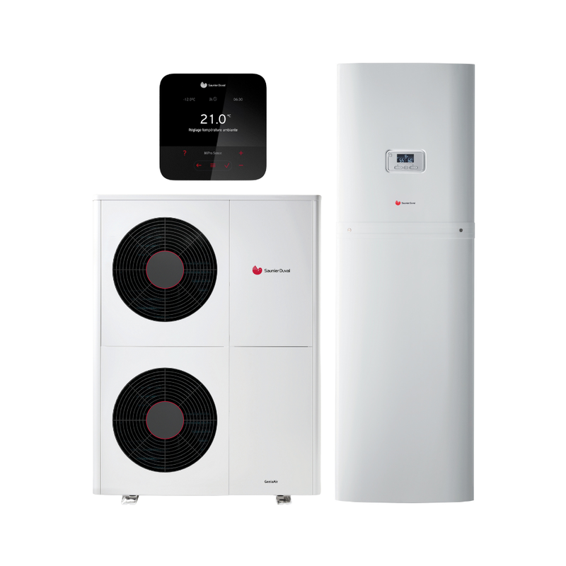 PAC A/E - Ensemble UI/UE GENIA AIR MAX 12 Ensemble PAC A/E Monobloc et GeniaSet Max + MiPro Sense radio - SAUNIER DUVAL