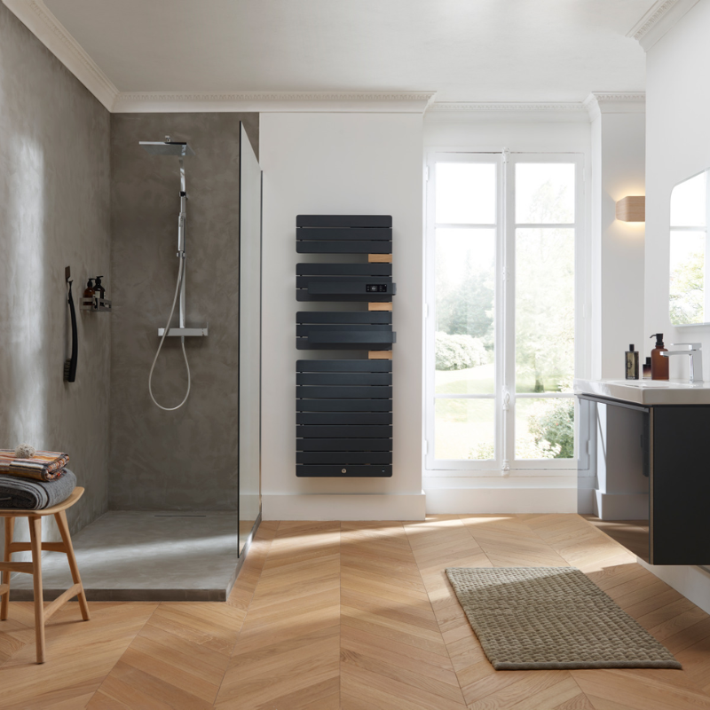 Sèche-serviettes électrique ALLURE 3 Sèche-serviettes virtuose avec soufflerie 1750W - mat à gauche chêne - THERMOR