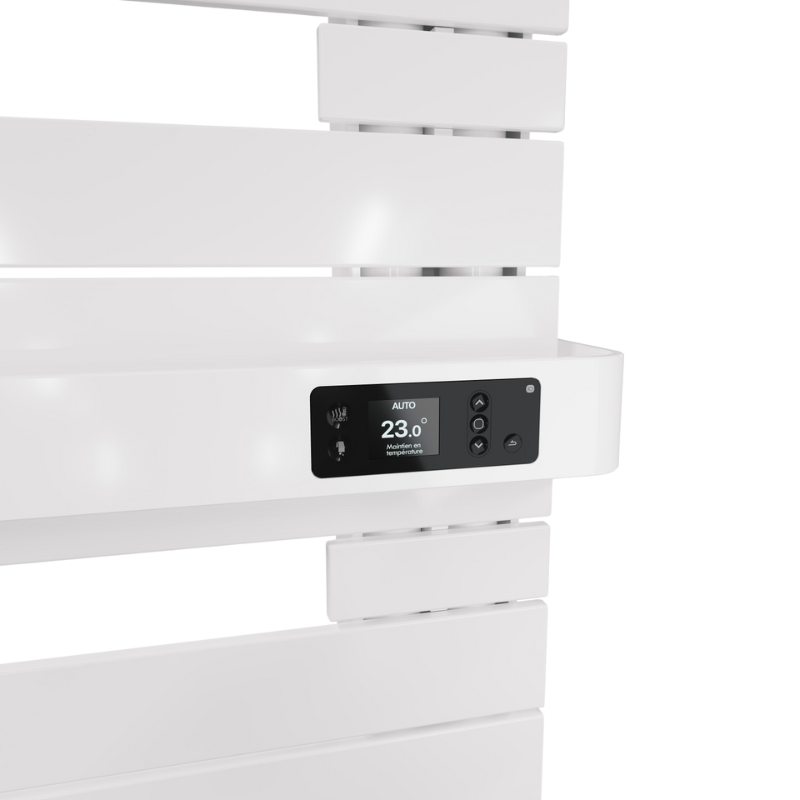 Sèche-serviettes électrique ALLURE 3 Sèche-serviettes Virtuose mat à gauche avec soufflerie 1750W Blanc brillant - THERMOR
