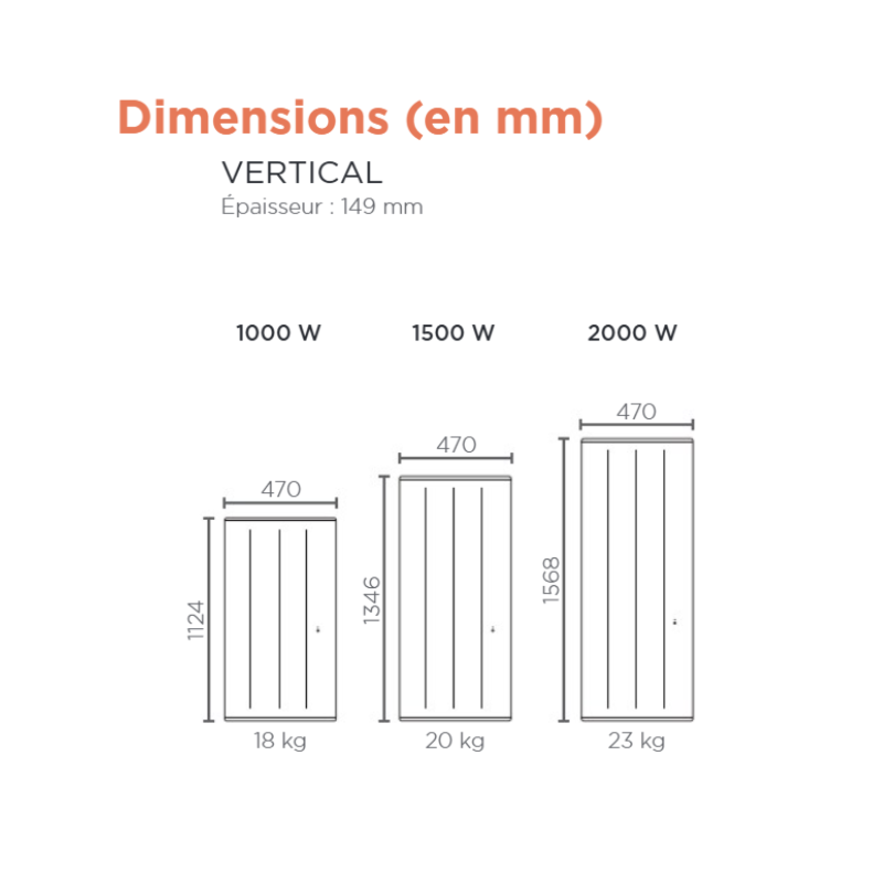 Radiateurs OVATION 3 Radiateur chaleur douce connecté vertical - THERMOR