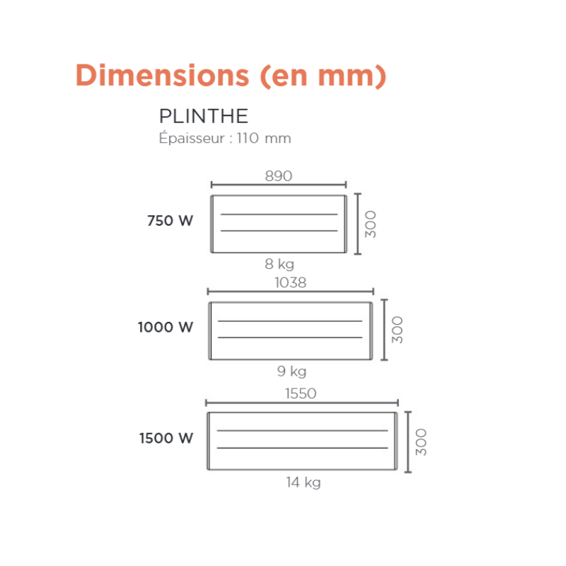 Radiateurs OVATION 3 Radiateur chaleur douce connecté plinthe - THERMOR