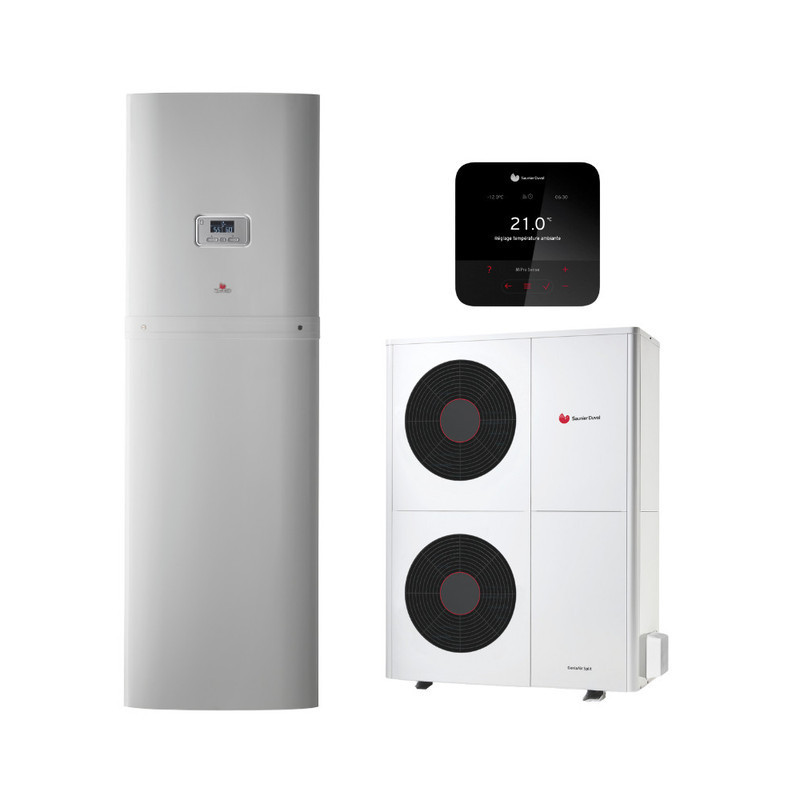 PAC A/E - Ensemble UI/UE GENIA AIR 12 kW Ensemble PAC A/E chauffage et ECS 190L + régulation MiPro Sense radio - SAUNIER DUVAL