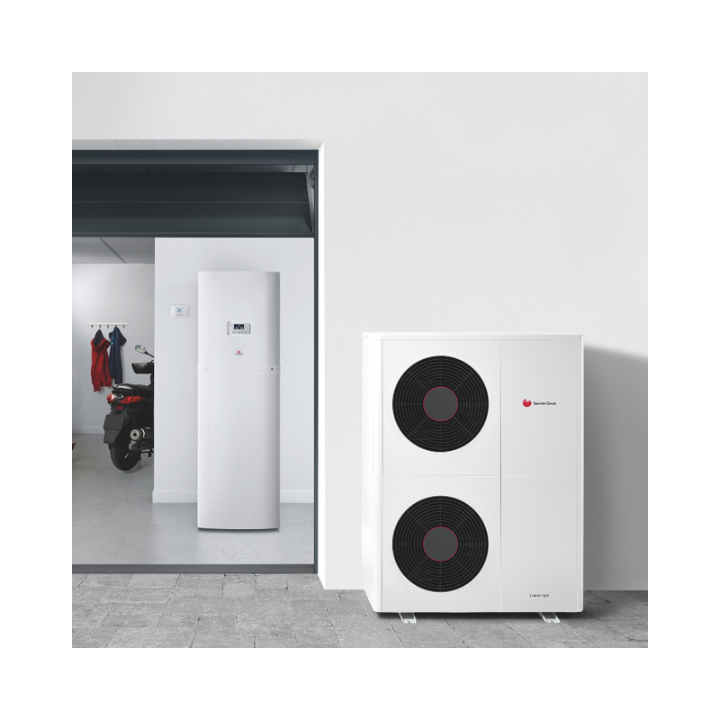 PAC A/E - Ensemble UI/UE GENIA AIR 10 kW Ensemble PAC A/E chauffage et ECS 190L + régulation MiPro Sense radio - SAUNIER DUVAL