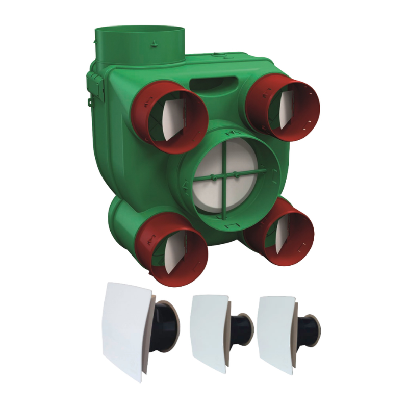 VMC simple flux auto ARIANT - Kit VMC simple flux autoréglable basse consommation + bouches design - VORTICE