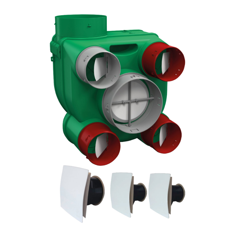 VMC simple flux hygro ARIANT HCS - Kit VMC simple flux hygrovariable + bouches design - VORTICE