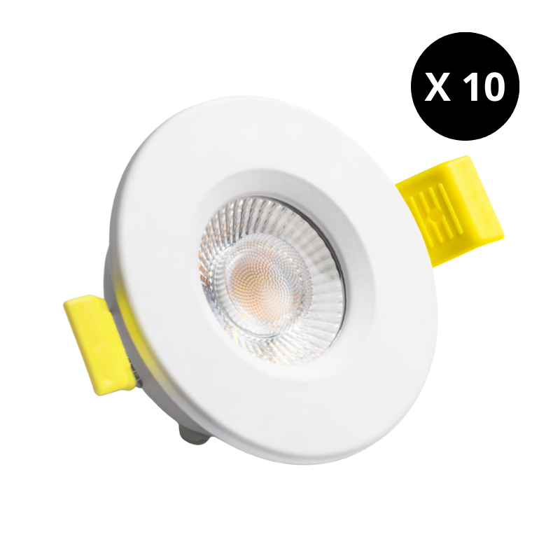 Encastrés STELLA SD - Pack de 10 Spots extra plats Blanc - SOLUM
