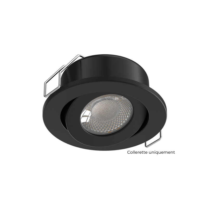 Accessoires Collerette ronde noire magnétique pour spots COMA - SOLUM
